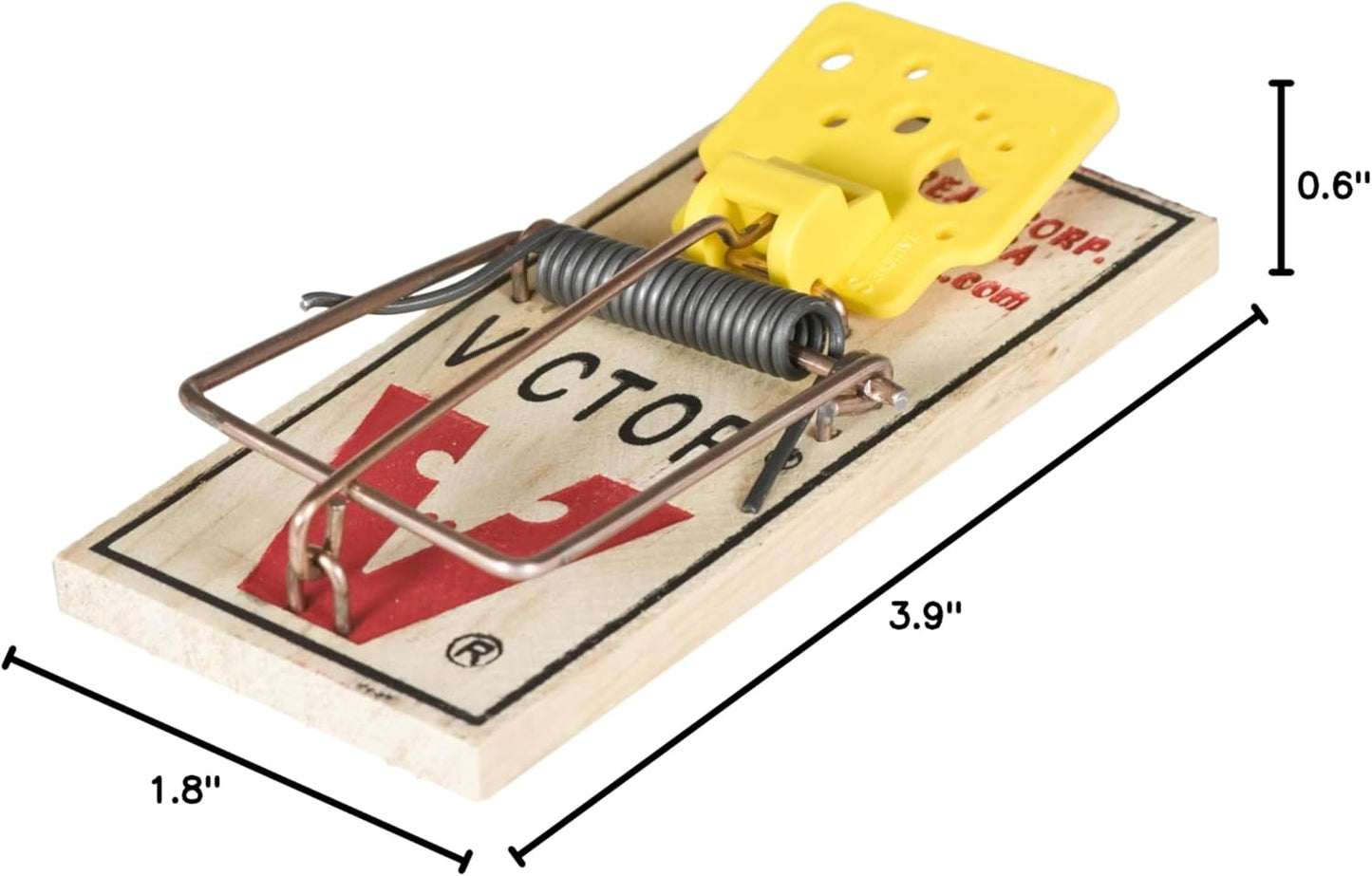 Victor Mouse Traps M035-12, Plastic Pedal, Sustainably Sourced FSC Wood, Wooden Mouse Traps, 12 Pack