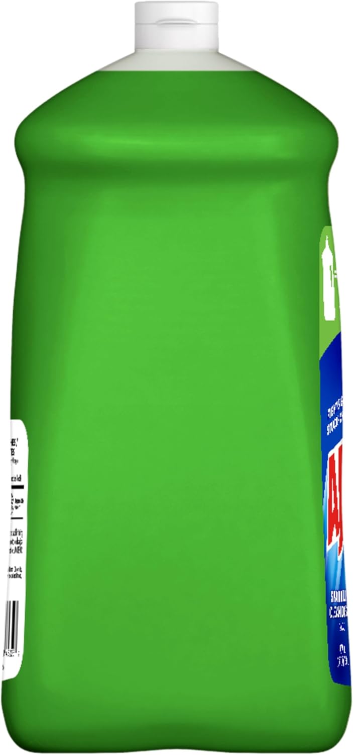 Ajax Ultra Liquid Dish Soap Vinegar and Lime Scent, Sparkling Clean Dishes, 90 fl oz Bottle