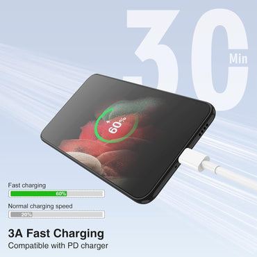 3-Pack 6.6FT 60W USB C to USB C Cable, Type C to Type C Cable,Fast Charging Cable for iPhone Air 17 16e 16 15 Pro Plus Pro Max,for Galaxy S25/S24, for iPad Pro/Air/mini, for MacBook Pro/Air and More