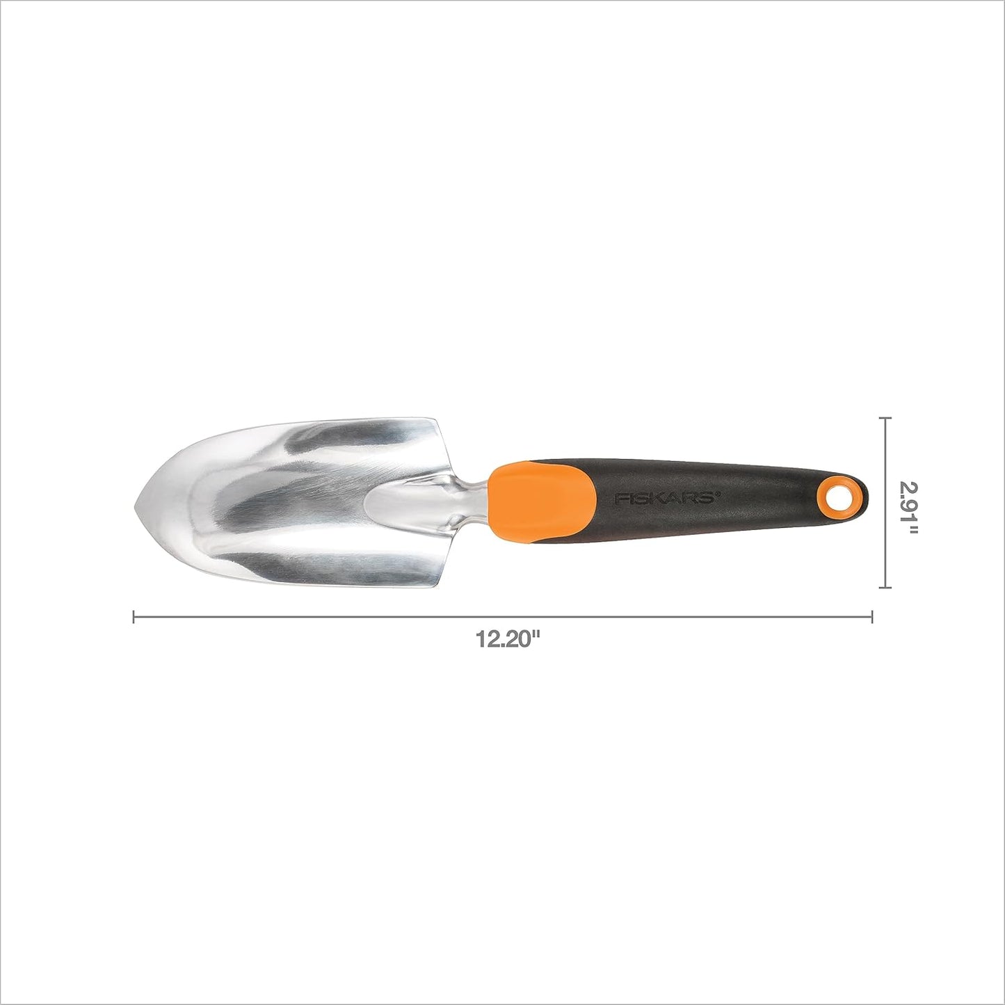 Fiskars Ergo Garden Trowel for Digging and Planting, Heavy Duty Gardening Hand Tool with Hanging Hole - Cart Shape