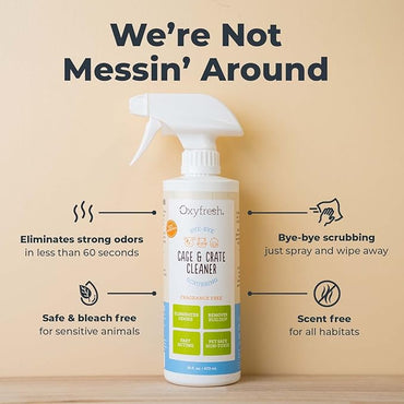 Oxyfresh Premium Crate & Cage Cleaner – Professional Dog Crate & Small Animal & Bird Cage Odor Eliminator – Quickly Cleans, Removes Poop & Deodorizes Pet Odors – Safe & Bleach Free - Cart Shape