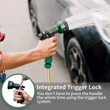 ABS Garden Hose Nozzle with 7 Spray Patterns, Slip-Resistant for All Uses - Cart Shape