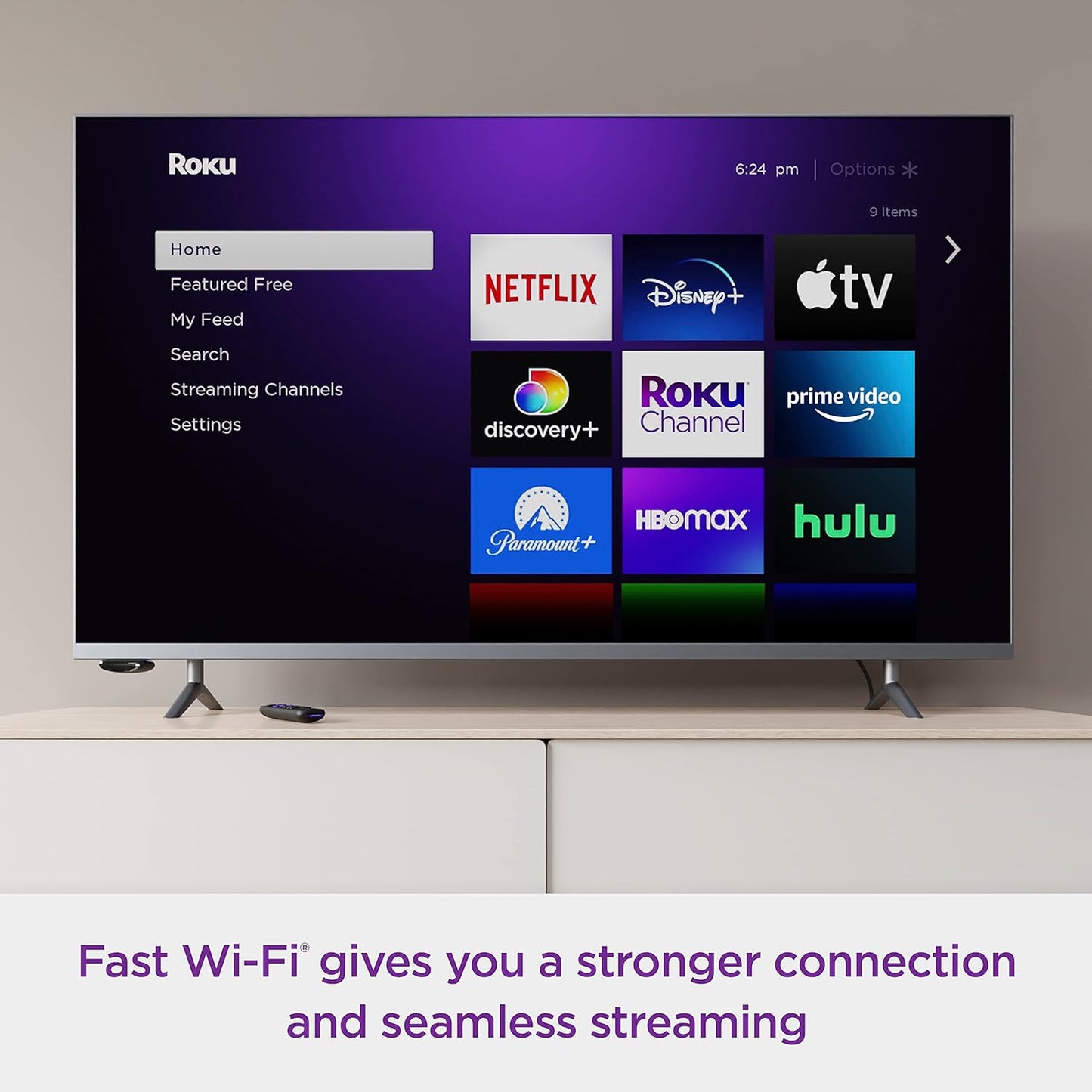 Roku Express 4K+ | Roku Streaming Device 4K/HDR with Voice Remote, Free & Live TV