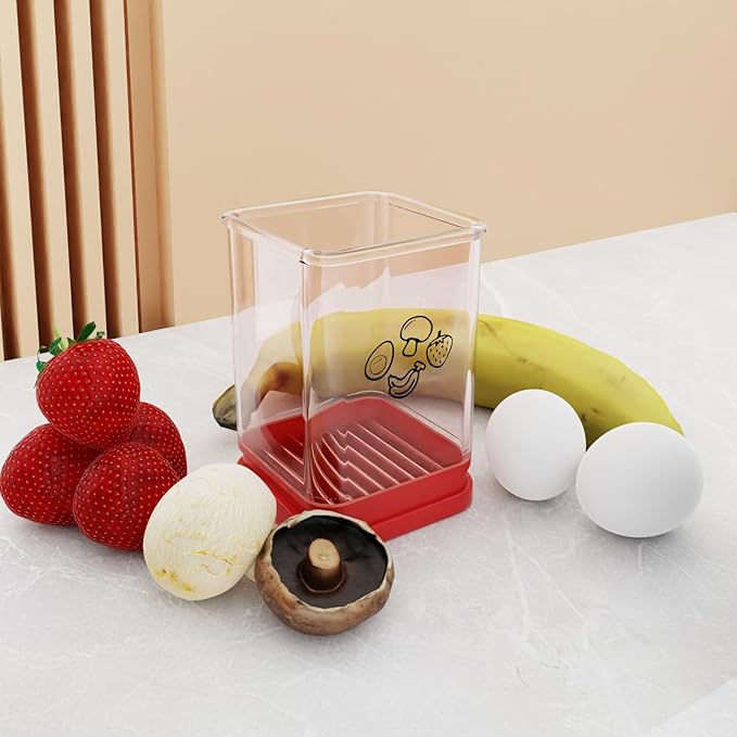 Fruit Slicer Cup, Speed Cutter for Strawberry Banana Grape Egg, Stainless Steel Vegetable Cutting Kitchen Gadget, Kitchen Portable Slicing Tool (1 pcs)
