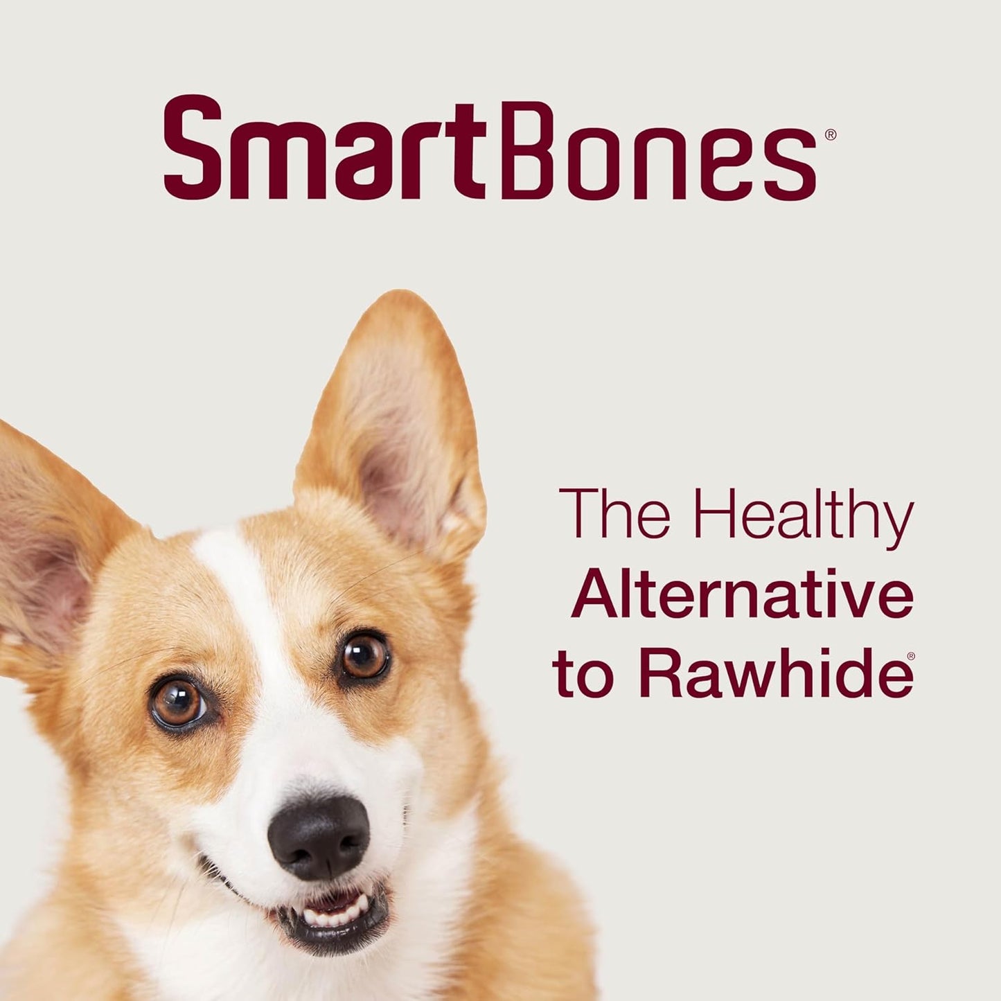 SmartBones Smart Twist Sticks With Peanut Butter 50 Count, Rawhide-Free Chews For Dogs