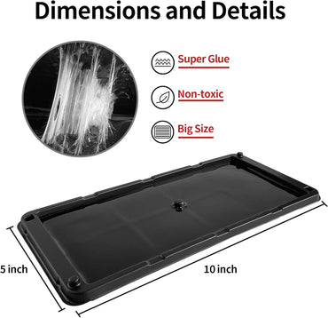 LULUCATCH Super Glue Traps 12 Pack for Mice & Snakes, Larger, Heavier Sticky Traps with Non-Toxic Glue. Sticky Mouse Traps Indoor, Easy to Set, Pet Safe Pest Control