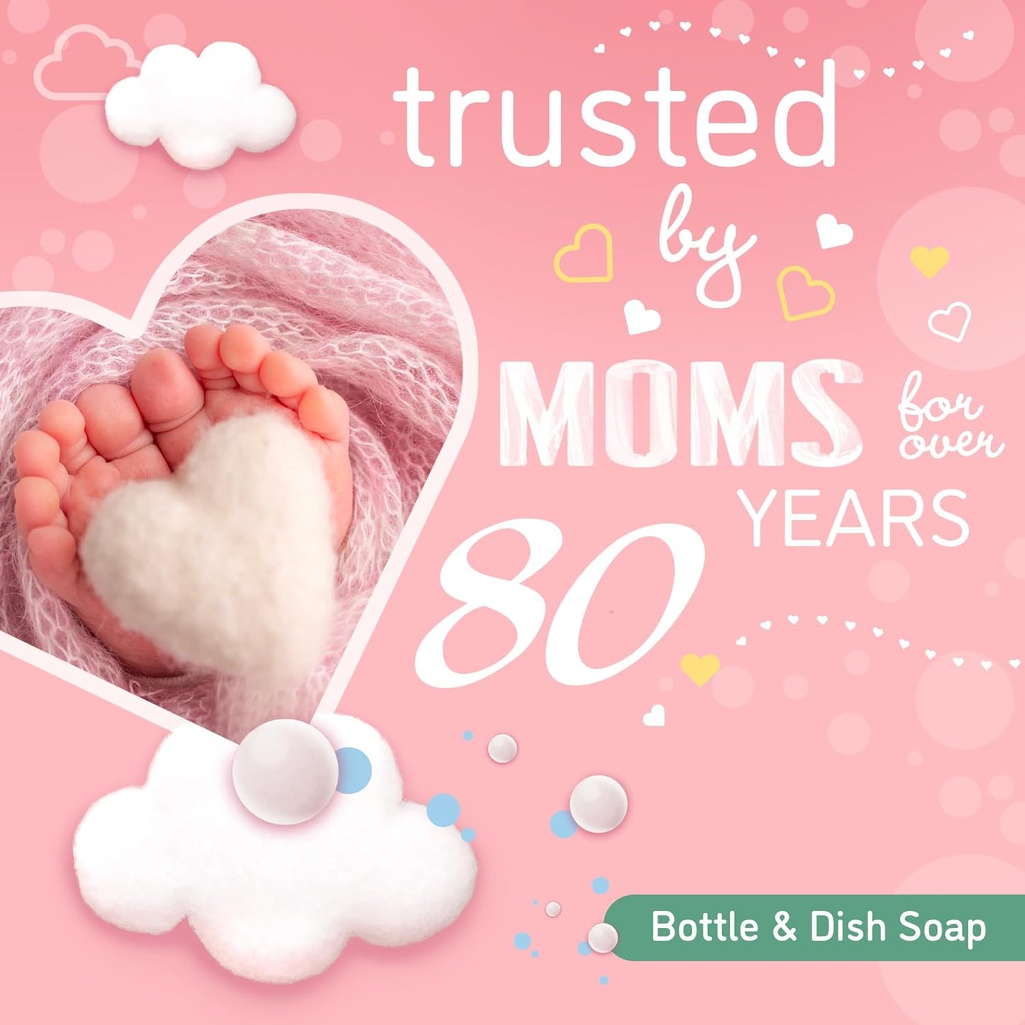 DREFT Bottle and Dish Soap | Made to Clean Baby Bottles, Sippy Cups, Pacifiers, Breast Pumps, & More | Gently Removes Milk Film & Odors | Plant Based, Fragrance Free Dish Soap | 18 Fl Oz (Pack of 3)