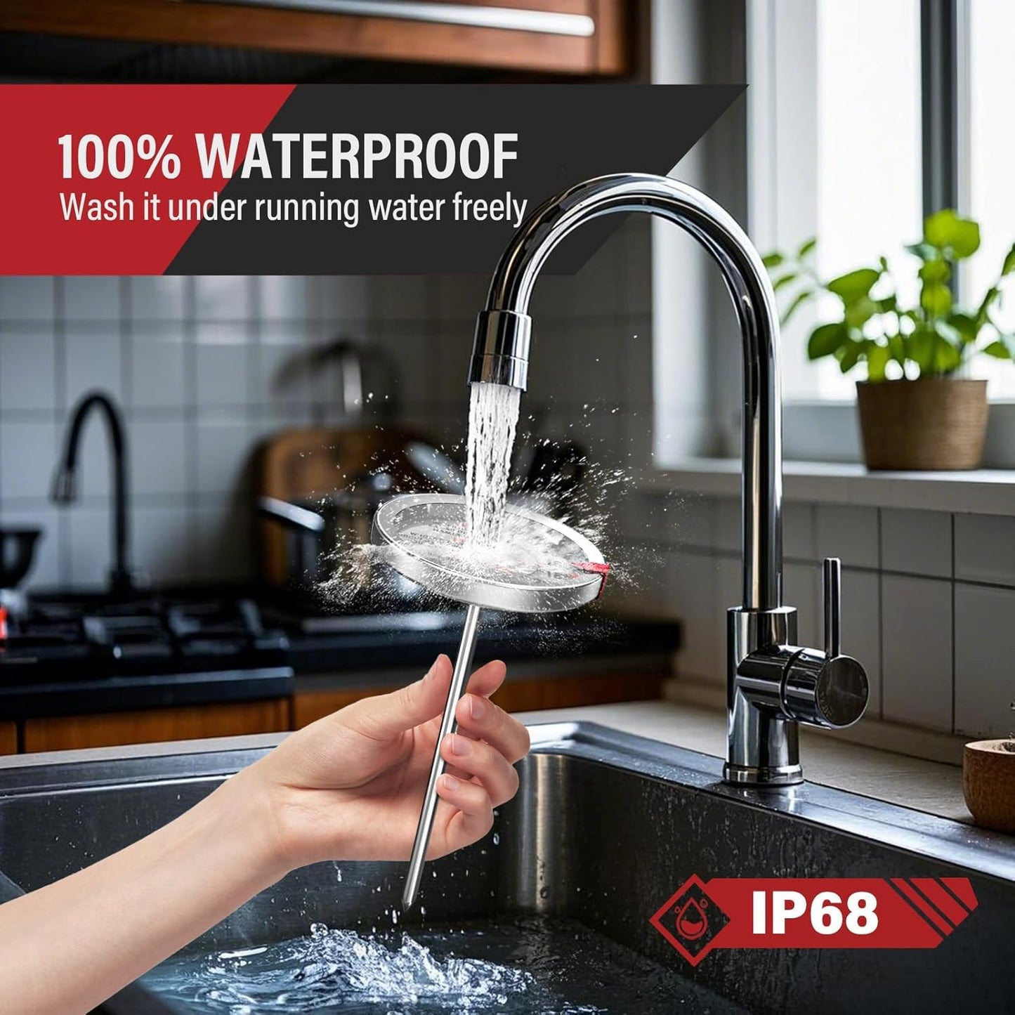 2 Pack Stainless Steel Meat Thermometer, Safe Leave in Oven, 2.5-in Extra-Large Dial Food Thermometer for Cooking, Temperature Probe for Baking, Steak, Turkey - Kitchen Gadgets - Silver