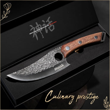 Huusk Chef Knife 11 inch, Kitchen Knive for Cutting, Boning, Chopping. Japanese Kitchen Knife Designed for Balance and Control, Blending Modern Style with Traditional Appeal. Meat Knife, Sharp Knives