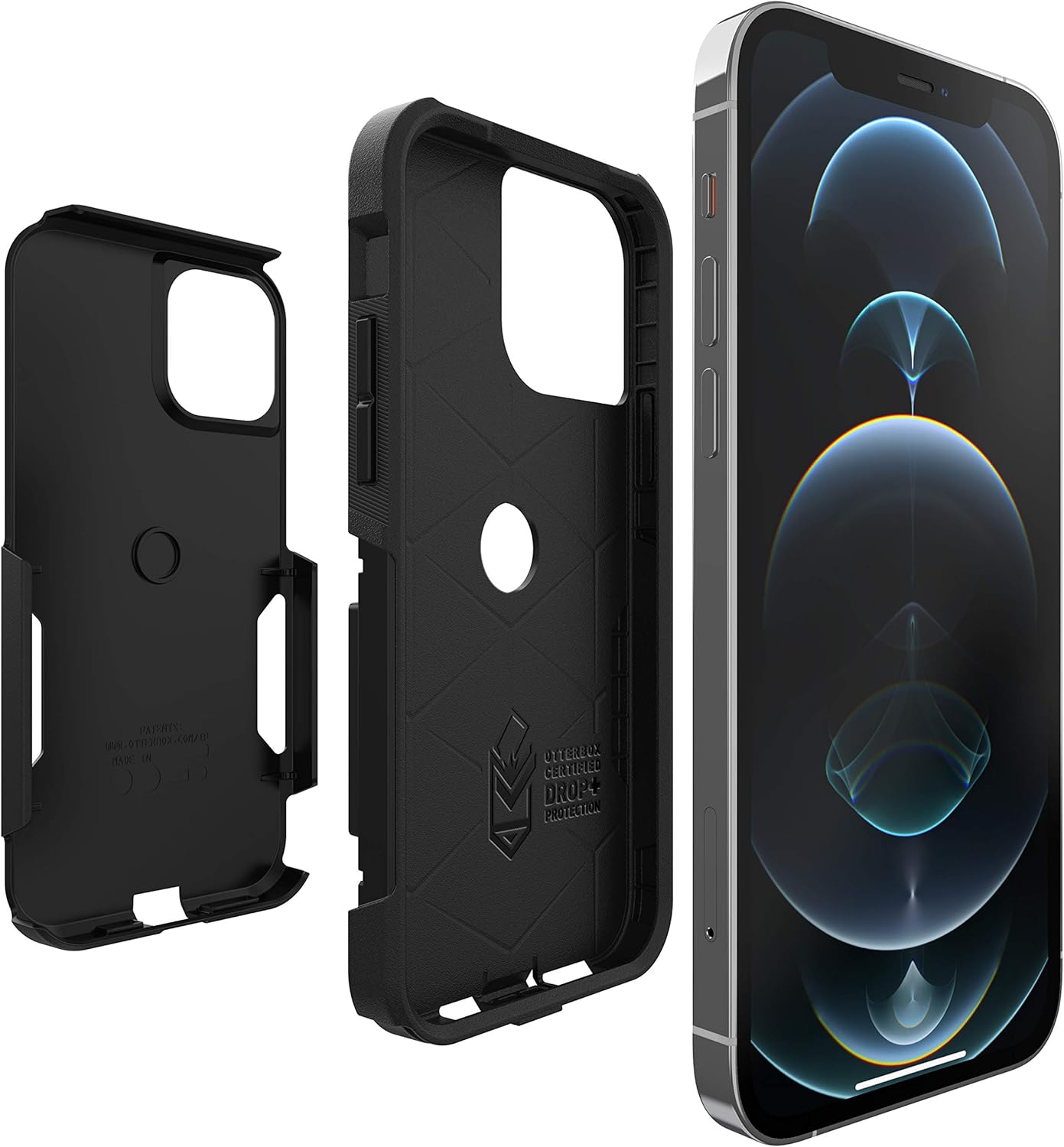 OtterBox iPhone 12 & iPhone 12 Pro Commuter Series Case - Black, Slim & Tough, Pocket-Friendly, with Port Protection