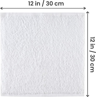 Utopia Towels 24 Pack Cotton Washcloths Set, 100% Ring Spun Cotton, Premium Quality Flannel Face Cloths, Highly Absorbent and Soft Feel Fingertip Towels, White
