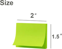 (50 Pads) Sticky Notes 1.5x2, 10 Colors Self Sticky Notes, Sticky Pads, Recyclable, Self-Stick Pads, Easy to Post for Home, Office, Notebook