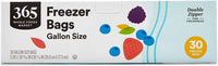 365 by Whole Foods Market, Gallon Size Freezer Bags, Double Zipper, 30 Count
