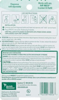 Air Wick plug in Scented Oil Warmer, White, 1 Count, Essential Oils, Air Freshener