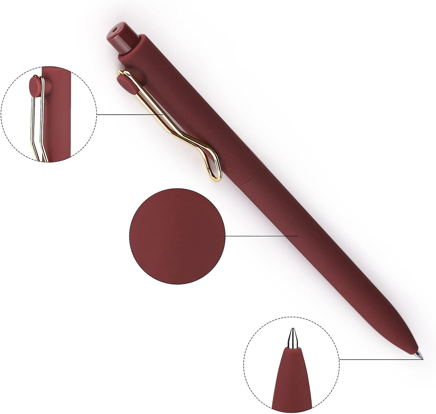 WY WENYUAN Ballpoint Pens, Pens Fine Point Smooth Writing, Nice Teacher Pens For Journaling, Black Ink 1.0 Mm Office Desk Accessories, Aesthetic Gift School Office Supplies For Note Taking