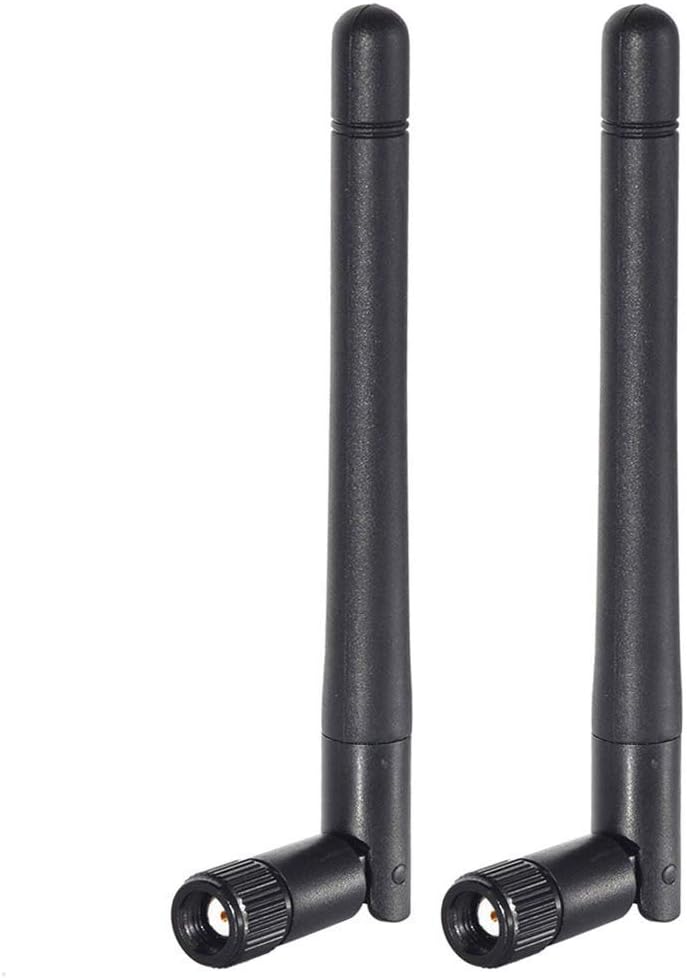 Bingfu Dual Band WiFi 2.4GHz 5GHz 5.8GHz 3dBi MIMO RP-SMA Male Bluetooth Antenna (2-Pack) for PC Computer WiFi Router Wireless Network Card USB Adapter Security IP Camera Video Surveillance Monitor