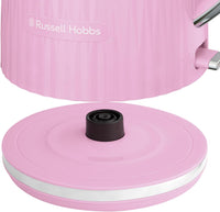 Russell Hobbs Electric Kettle (Hot Water, Tea or Coffee, 1.7L, Push to open lid, Perfect pour spout, Removable washable filter, Illuminated switch, Chrome accents, Raspberry, 3000W) Eden 27362