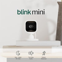 Blink Mini - Compact indoor plug-in smart security camera, 1080p HD video, night vision, motion detection, two-way audio, easy set up, Works with Alexa – 1 camera (White)