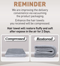 Hicober Microfiber Hair Towels, 3-Pack Drying Wraps for Curly Hair - Cart Shape