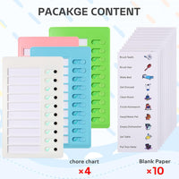 Aleric 4 Pieces Chores Chart for Kids Chore Chart, Sliding Routine Chart to Do List, My Chores RV Checklist Task Planning Board for Kids and Adults, ADHD Tools Routine Visual Schedule Reminder