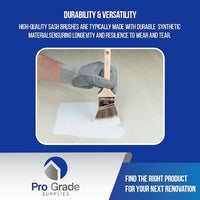 Pro Grade, Paint Brushes, 5-Piece, Paint Brush Set: Flat & Angle Brushes for Latex and Oil Paints, Stains, Interior & Exterior Home Improvement