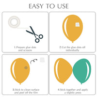 ALLFUN 1000 Pieces Clear Glue Points Dots Double Sided Adhesive Removable for Balloons Craft Sticky