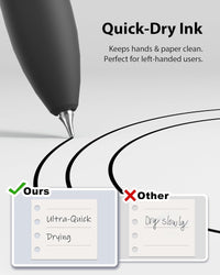 8 Pcs Gel Pens - 0.7mm Fine Point Smooth Writing Black Ink, Quick-Dry Long Lasting Fidge Pens, School & Office Supplies for Men Women