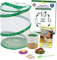 Insect Lore Butterfly Garden Kit, Painted Lady Butterfly Kit with Voucher for Live Caterpillars, Butterfly Habitat, STEM Journal & More Visit the Insect Lore Store - Cart Shape