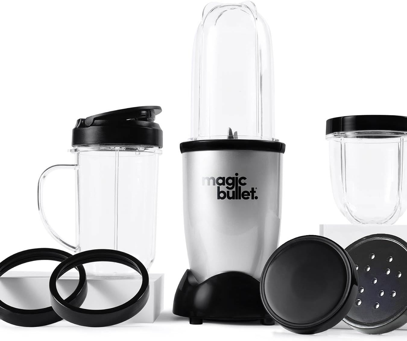 nutribullet magic bullet Blender, Mixer & Food Processor All-in-One - 10pc Kit - 200W - Sleek & Compact Design - Chop, Blend, Grate, Grind, Mix & Whip in Seconds - Easy Lock On & Pulse Feature