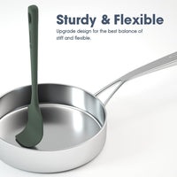 5 Pieces Silicone Spatula Set, Food Grade Rubber Spatula, Upgrade Strong Handle with Ergonomic Grip, Heat Resistant Up to 600°F for Nonstick Cookware, Cooking