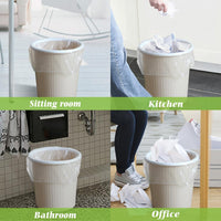 4 Gallon 330 Counts Strong Trash Bags Garbage Bags by Teivio, Bathroom Trash Can Bin Liners, Small Plastic Bags for home office kitchen (Clear)