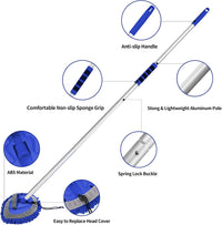 Wontolf 62'' Car Wash Brush Kit with Long Handle, Chenille Microfiber Car Wash Mop Mitt Scratch-Free Car Detailing Cleaning Brush Care Kit Car Cleaning Supplies for Cars RV Truck Boat