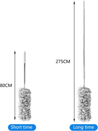 ASelected Extendable Microfiber Duster Duster with 108" Telescoping Extension Pole No Scratch to Ceiling Washable Hand Duster for Cleaning High Ceiling Fans Blinds Cobweb Cars
