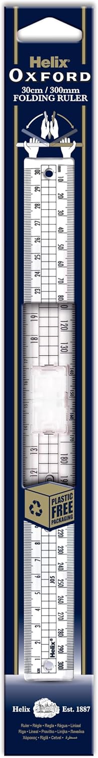 Helix Oxford 30cm Folding Ruler, Oxford Blue