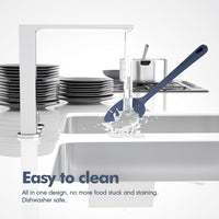 5 Pieces Silicone Spatula Set, Food Grade Rubber Spatula, Upgrade Strong Handle with Ergonomic Grip, Heat Resistant Up to 600°F for Nonstick Cookware, Cooking