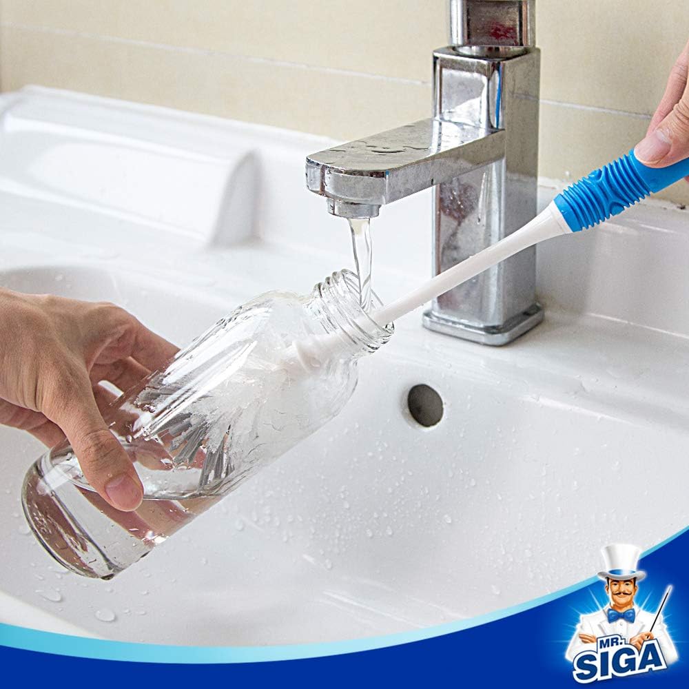 MR.SIGA Long Handle Bottle Brush, Bottle Cleaner Brush Head Size 5.5centimeter(2.2inch)