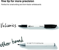 Volcanics Black Whiteboard Pens Dry Erase Marker with Low Odour Fine Tip Pack of 30