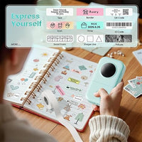 Phomemo D30 Label Maker Machine, Portable Bluetooth Mini Label Printer, Smart Phone Handheld Thermal Sticker Small Labeler Multiple Templates Font Icon Inkless for Home Office