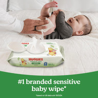 Huggies Natural Care Sensitive Baby Wipes – 768 Count (12 Flip-Top Packs), Unscented & Hypoallergenic