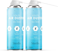 Sterlix Air Duster Can Compressed Air Spray Can Dust Cleaner PC, Keyboard, Electronic Devices & Car Cleaning Protect, 2 x 400ml, Packaging May Vary