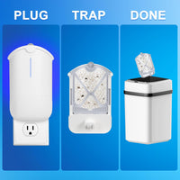 2 Flying Insect Traps & 2 Cartridges - Compatible with M364A Refill - Plug in Fruit Fly Trap for Indoor - Bug Catcher for Gnats, House & Fruit Flies - Use in Any Room (2 Device & 2 Cartridges)