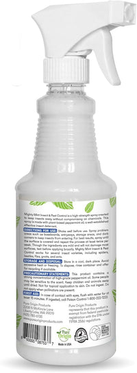 Mighty Mint Peppermint Oil Insect Repellent Spray – Natural Indoor & Outdoor Bug Control for Spiders, Ants, Roaches, and More – Plant-Based, Extra-Strong Formula - 16 oz