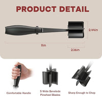 Meat Chopper, Hamburger Grinder, Premium Heat Resistant Smasher for Ground Beef, Burger Grinder Nylon Potato Mix Tool-Black