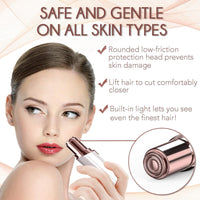 Facial Hair Remover for Women,Hair Removal Device Rechargeable Epilator for Women for Face Included 2 x Replacement Heads, Painless Lady Shavers, for Lip,Mustache, Chin
