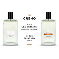 Cremo Cologne for Men - Spice & Black Vanilla Mens Cologne Spray - An Explosion of Vibrant Spices, Dark Woods and Black Vanilla, Fragrances For Men, 3.4 Fl Oz - Cart Shape