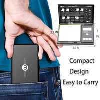 Weigh Gram 200g Digital Pocket Gram Scale 0.01g Accuracy, 200g x 0.01g Mini Digital Grams Scale, Small Food Scale, Jewelry Scale, Ounces Grains Scale With100g Calibration Weight