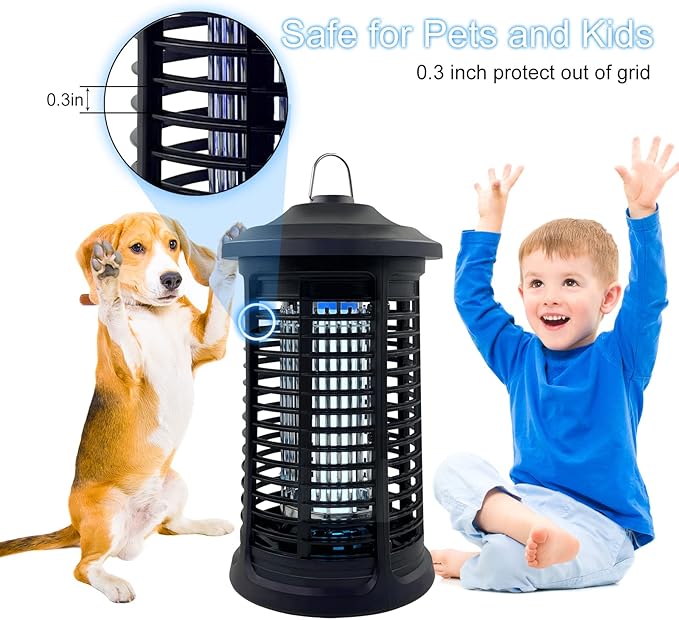 Electric Bug Zapper Indoor/Outdoor, 4200V High Powered Mosquito Zappers Killer, Waterproof Insect Fly Swatter Zapper Mosquito Trap Outdoor, Fly Traps, Insect Killer for Home,Garden,Backyard, Camping - Cart Shape