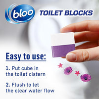 New Bloo Toilet Blocks, Pack of 2, Limescale Remover Cistern, Cleaner with Cleaning and Foaming Action, Fresheners – Fresh Flowers