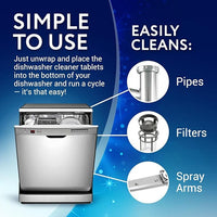 Impresa Dishwasher Cleaner and Deodorizer - 16 Tablets - Eliminates Limescale and Mineral Buildup - Removes Unwanted Odors - Compatible with Most Dishwashers - Fresh Scent - Dishwasher Pod Cleaner