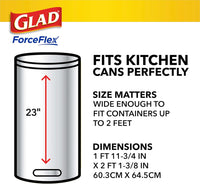 Glad ForceFlex Tall Kitchen Trash Bags, 13 Gal, Fragrance Free, 110 Ct (Package May Vary)